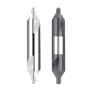 FuSheng HRC58 Tungsten Steel High-efficiency Double-Head Fixed-Point Center Drill for Metal Application OEM Customized Support
