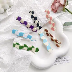 Wavy Candy Color Alligator Clips Bangs 6.5cm High-quality Alloy Durable Clip Versatile for Daily Use Sweet and Practical Look