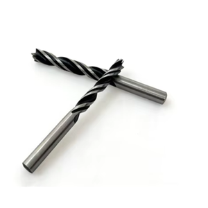 RISING 15PCS Carbon Steel 3-Point Double Flute Wood Drill Bits Black White Double Groove Woodworking Drilling Bits