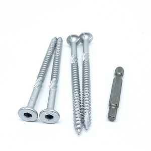 Galvanized Hex Socket Drive 14G 75MM 100MM 125MM Type 17 4 Nibs Timber Wood Bugle Batten Screws