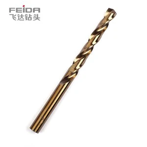 FEIDA M35 HSS Cobalt Carbide Twist Drill Bit 5% Extra Long for Stainless Steel Fully Ground Straight Shank for Milling Centers