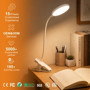 Bedside European Round Nordic Eye Desk Clip Usb Rechargeable Bedside Modern Led Table Reading Lamp