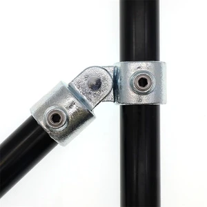 Galvanized Cast Iron Adjustable Pipe Clamps Safety Guardrails Key Clamp Fittings 1/2