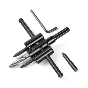 Circle Hole Saw Adjustable Drill Bit 120/200/300Mm Aircraft Type Wood Bits Cutter Cordless Woodworking Tools New