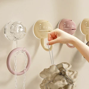 Factory Hot Sale Powerful Vacuum Suction Cup Punch-free Sticky Hook Kitchen Bathroom Ball Suction Cup Hook