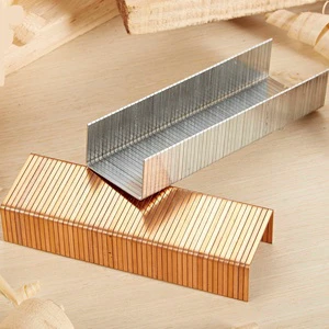 Factory Price Galvanized Steel Staple Nails with Smooth Shank for Construction Air Stapler Bulk Nails