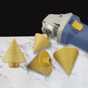 M14 Thread Diamond Beveling Chamfer Bit 38/50mm Cone Punching Expanding Countersink Drill Bit Grinding Wheel Ceramic Marble M10