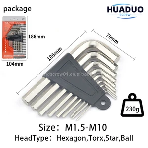 OEM Custom Hex Wrench Torx Allen Key Set Flat Head Allen Key 3mm 4mm 5mm Magnetic Hex Key Allen Wrench Torx Screw Wood Screw