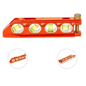 Hexon Industrial Aluminium Alloy Precision Bubble Magnet Spirit Torpedo Level With 180 90 45 30 Angles