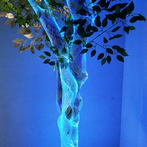 DIY RGB Outdoor Indoor Decoration Garden Lighting Led Fiber Optic Mesh Lights Kits Colorful Optical Fiber Light