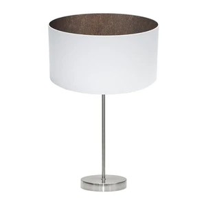 sobremesa 1xe27 niquel/blanco-oxido, 63x30x30 cm, ideal para iluminacin decorativa y funcional en espacios interiores.