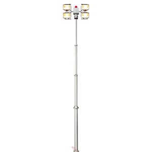 Factory 4-Piece 1000W LED Searchlights for Vehicle Lifting 5 Meters Telescopic Pole for Firefighting Emergency Vehicle