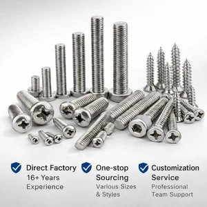 Professional Manufacturer Factory's High Quality Versatile Stainless Steel Hex Cross Slot Torx Screws-sokun Brand DIN Model