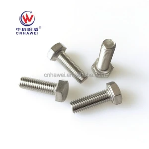 M10 Size Stainless Steel Hexagon Bolt with Plain Finish DIN & GB Standards for Construction & Automobile Engineering Industries