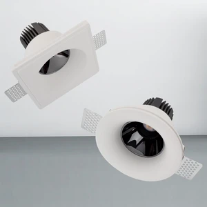 Single Double Head LED Modern Hotel Use 10W/20W/30W/40W Trimless Recessed Downlight Aluminum Ceiling Light