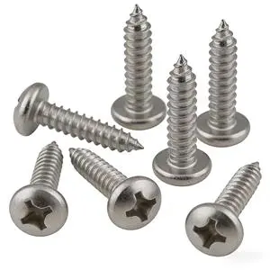 Sharp Point 410 SS Round Head Self Tapping Screws for Thin Metal & Plastic
