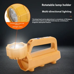 Portable TYAD-2358 Searchlight with Strong Magnet Multi-Directional Rotating Lamp Holder ABS Body LED Bulb for Patrol Lighting