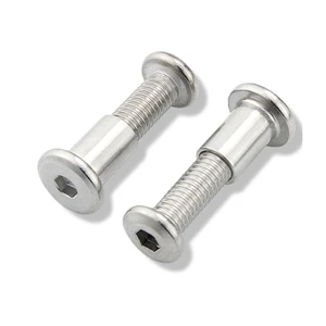 Factory Custom 304 Stainless Steel Hex Socket Flat Head Chicago Screw & Nut Set M5-M16 Black Zinc Plated Metric/Inch