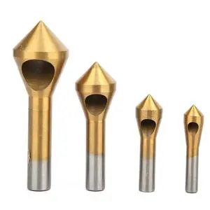Titanium Coated HSS Countersink Chamfer Drill Bit Industrial Deburring Tool for Metal Buried Head Hole Long Service Life