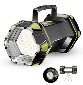 Hand Search Light Powerful Flashlight Outdoor Lighting Long Distance Hunting Rechargeable Led Searchlight with Power Bank