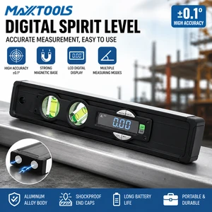 OEM Industrial Digital Spirit Level Magnetic Electronic LCD Angle Finder IP65 Waterproof Aluminum Alloy Inclinometer 0.5mm