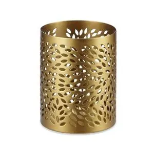 Antique Shape Golden Metal Votive Hurricane Lantern LED Light for Indoor/Outdoor Christmas Easter Birthday Decor Living Room