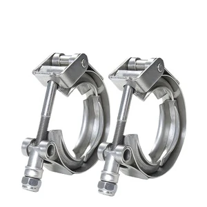 304 Stainless Steel Quick Release Pipe Clamp V Band Clamp And Flanges