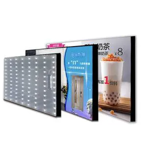 Customized Frameless Outdoor LED Light Box Waterproof Ceiling Wall Hanging Advertising Sign Board Luminous Soft Film Lightbox