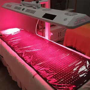 Voice Control Infrared LED Red Light Therapy Bed 660nm 850nm 7 Waves RED Light Therapy Panel for Skin Beauty Treatment