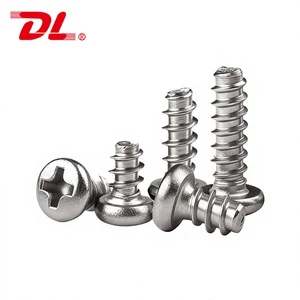 316 Stainless Steel Round Head Self-Tapping Screws Grade A4-70 Without Treatment Customized Wholesale
