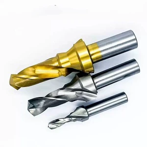 Titanium-plated C-type Center Drill High-speed Steel Step Chamfering Drill Tap All-in-one Metric M3-M10 Shank Type None
