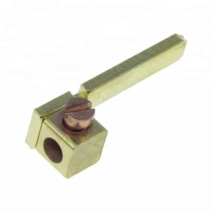 Q&S Metal Brass 16A 240V IEC Standard Blade Electrical Contact Pin Screw Terminal Plug Insert Rhos QS-A-020 Chinese