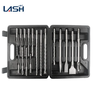China Manufacture Multi-functional 17pcs 40Cr Alloy Steel Hammer Drill Bit Set Portable Storage Case for Wall Concrete
