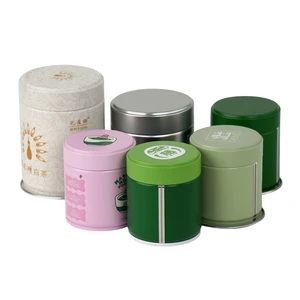 Wholesale Custom Offset Printing Screw Cap Tin Plate Food Grade Small Matcha Coffee Beans Can Nuts Candies Spices