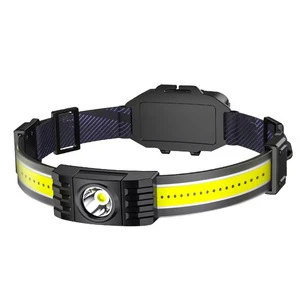 COB Wide Beam LED Headlamp Rechargeable Dual Light Source Head Light For Fishing Camping Running Repair