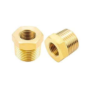 Brass Stainless Steel Hex Reducing Bushings CNC Machining Broaching Threaded Components for Plumbing Industrial Piping Systems