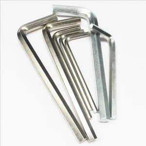 China Factory Stainless Steel Industrial Grade Metric Nickel Coated Plain Allen Wrenches L-Wrench Hex Key OEM Customized Support