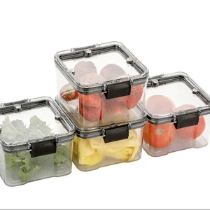 Secure Lock Container Storage Box Latch Tamper Proof BPA Free Food Grade Plastic Heavy Duty Stackable Airtight Seal Storage