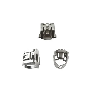 304 Stainless Steel Silver Expansion Thread Instrument Lining Base Auto Nut M6 Front Bumper License Plate Fixing Buckle