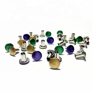 Wholesale Price Nickel Plating Rivet Anti-Rust Metal Colorful File Fasteners for Leather Model 8*3.8*6