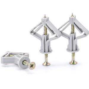 ZHIXIN Plastic Butterfly Type Wall Anchor Hollow Expansion Plug for Gypsum Board Inch Special Plastic Expansion Pipe