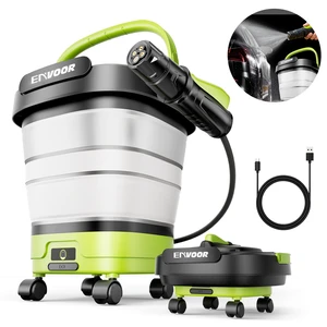 Rechargeable Manual Foldable Plastic Tank Washer with Detachable Roller Set for Brand Distributors for Car Detailing and Camping