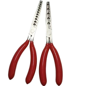 DIY Carbon Steel Red Crimping Pliers OEM Serrated Jaw Soft Grip Plastic Handle 200mm Length 1-Year Warranty