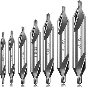 Hss Type a Chamfer Positioning 7pcs Center Drill Bit Set Metalworking Countersink Lathe Mill Tooling Set