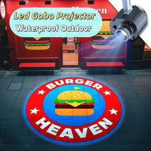 Rotating Adversting Gobo Light Led Logo Projector 100 Watt Waterproof Black White Shine Body Lamp Metal Glass Advertising Lights