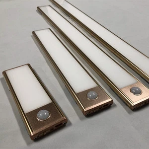 60cm LED Cabinet Lights USD Rechargeable Warm White Magnetic Motion Sensor Bar Light for Kitchen Bedroom