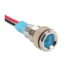 Factory Supply Waterproof 6mm Blue LED 12V DC CMetal Signal Lamp Indicator Light