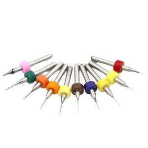 Small Drill Bits 0.1-3.0mm Tungsten Steel CNC Drill Bits for PCB 10pcs Set Mini Micro Alloy
