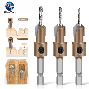 Professional Grade High-End Countersink Drill Bit Alloy Cone Hole Woodworking Step Drill Bit for Screw Installation Salad Drill