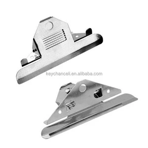 410 Stainless Steel Checker Pattern Jumbo Large Big 143mm File Board Clamp Heavy Metal Clipboard Clip for Menu Sealing Bag